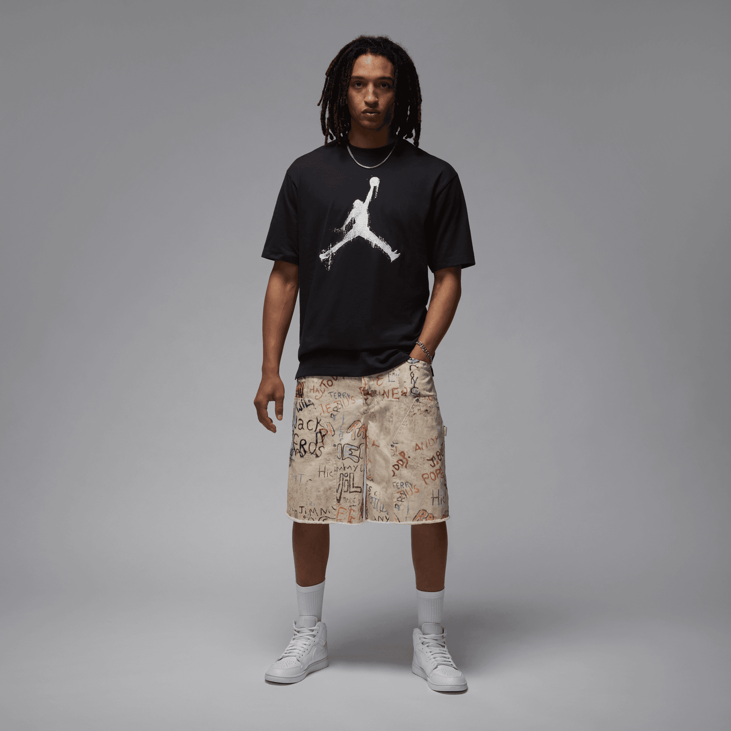 M J BRK COL JUMPMAN SS CREW