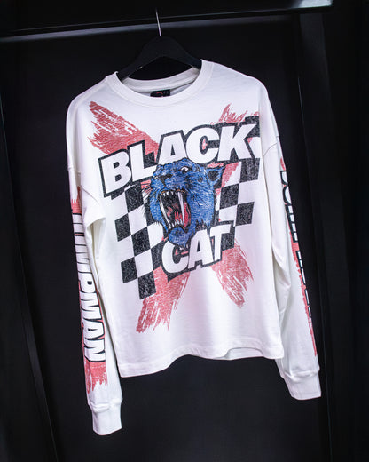 M J BLACK CAT LS TEE
