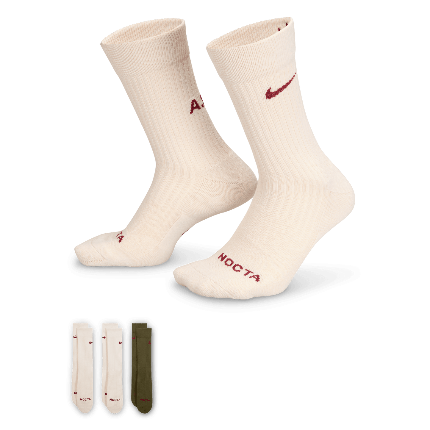 U SNKRSOX CREW 3PR-160 NOCTA